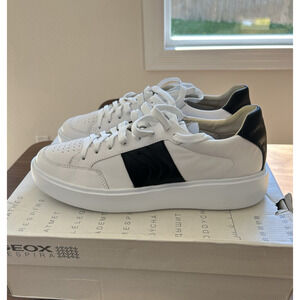 Geox Respira Men's Sneakers White Black / Men's 11 US Ottaya Nappa + Geobuck